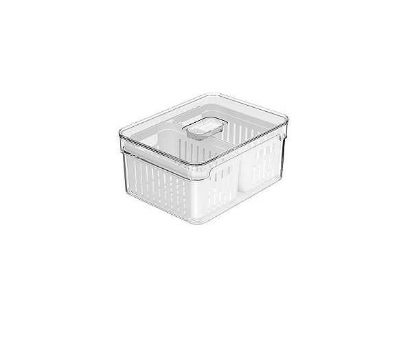 Organizador Clear Fresh 2,2L c/ 02 Cestos - Cristal (ref.OF650NT)