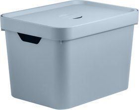 Caixa Organizadora Cube c/Tampa Azul 18L (ref.CC450)