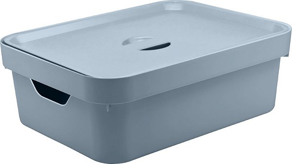 Caixa Organizadora Cube c/Tampa Azul 10,5 (ref.CC350)