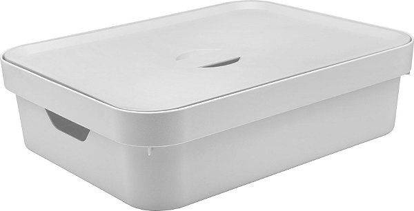 Caixa Organizadora Cube c/Tampa Branca 16L (ref.CC550)