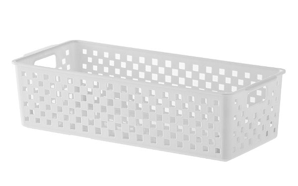 Cesto Organizador Quadratta M - Branco - 34 x 15 x 9 (ref.890)