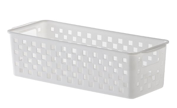Cesto Organizador Quadratta PP - Branco - 27 x 11 x 8 (ref.892)