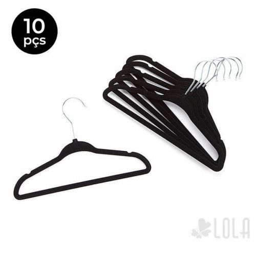 Cabide Infantil Lola Veludo Preto 30cm (Pacote c/10 unidades)