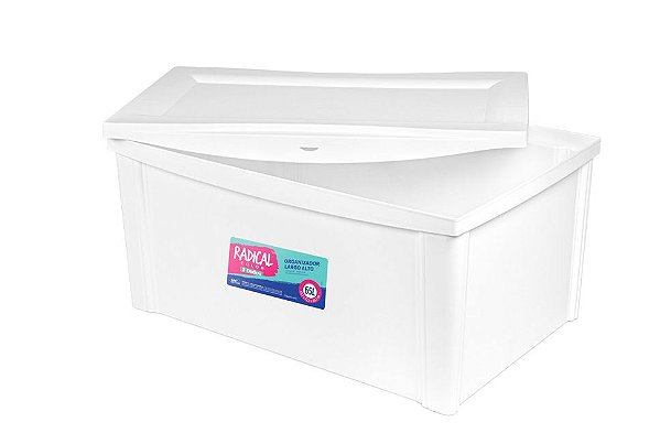 Caixa Organizadora c/Tampa 65L Radical Color - Branca (ref.OR22267)