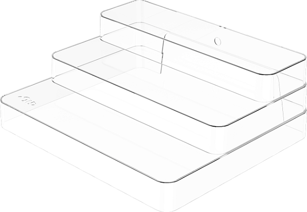Organizador Multinível Clear 25 x 29 x 10,3cm Cristal (ref.OC800)