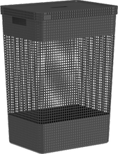 Cesto de Roupas Grid c/Tampa 49L Preto (ref.CG450)