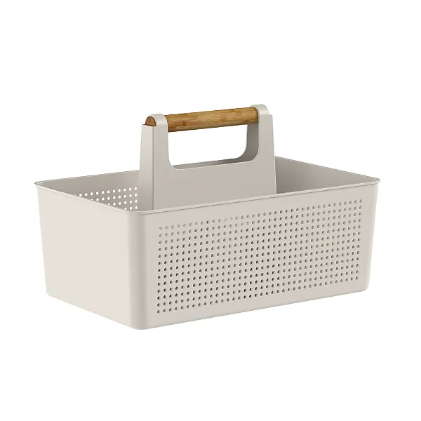 Organizador Multiuso Flow com alça 34,6 x 21,5 x 22,4 - Bege (ref.OMW100BGF)