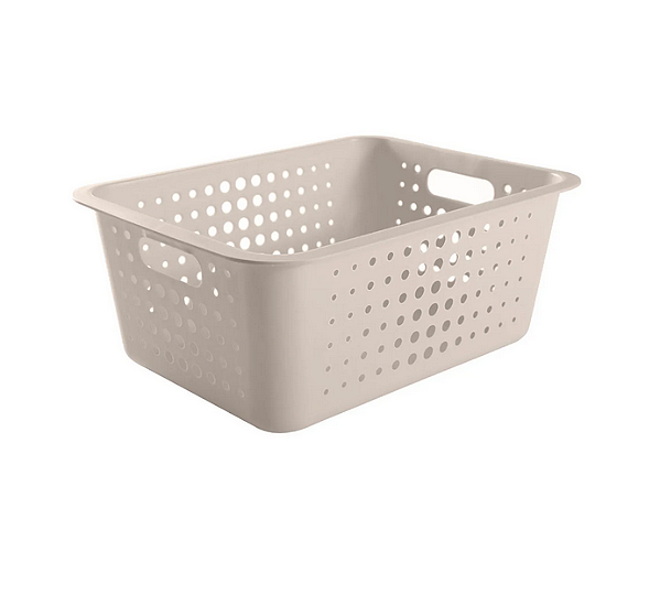 Cesta Organizadora G 14,5 Litros Bege 41 x 31 x 16,5 cm (ref.CO450)