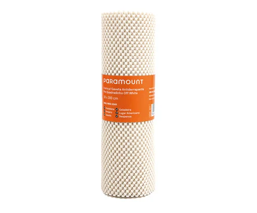 Forro para Gaveta Antiderrapante PVC Quadradinho 30 x 300 cm Off White (ref. 2211)