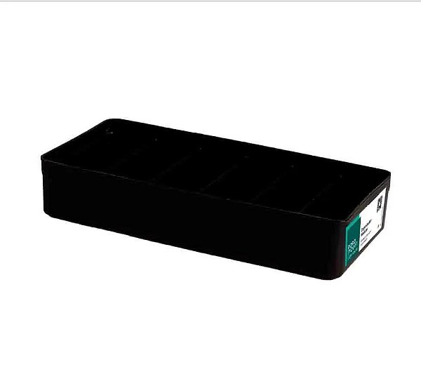 Organizador Modular Plástico Preto c/Divisórias 40,5 x 13,5 x 7,5 (ref.1895)