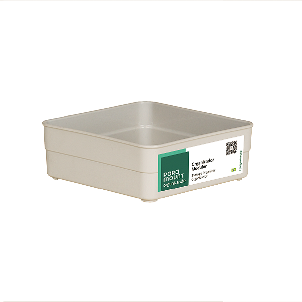Organizador Modular Plástico Creme 15 x 15 x 5,2 (ref.1902)