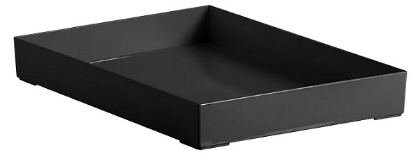 Bandeja 34,5 x 25 x 4,7 cm - Preto (ref.1457)