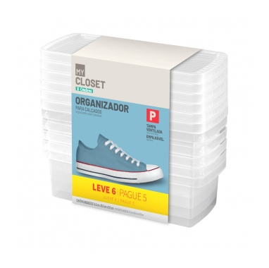 Caixa para Sapatos Pequeno 4,2 L Pacote Leve 6 Pague 5 (ref.OR60050)