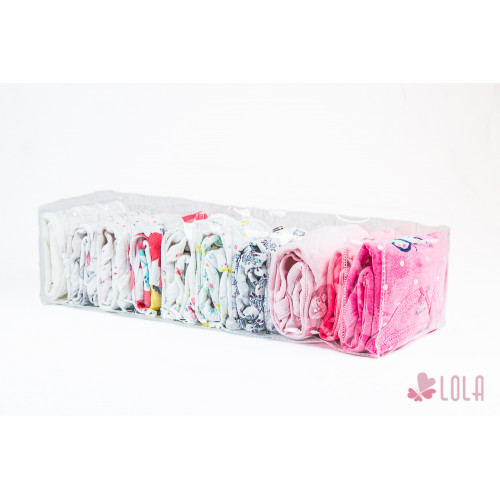 Colmeia Organizadora Clean Lola P (Cueca, Body Baby) 40 x 13 x 10