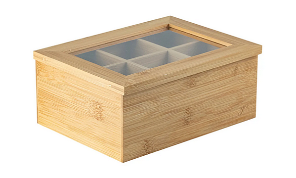 Organizador de Chá Bambu 6 Divisórias Sense