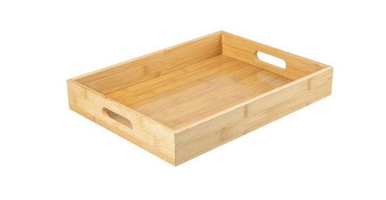 Bandeja c/ Alça Bambu 37X28,5X5,5cm Sense