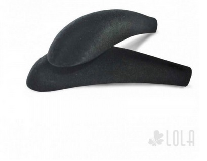 Ombreira para Cabide Lola Veludo Preto (01 Par)