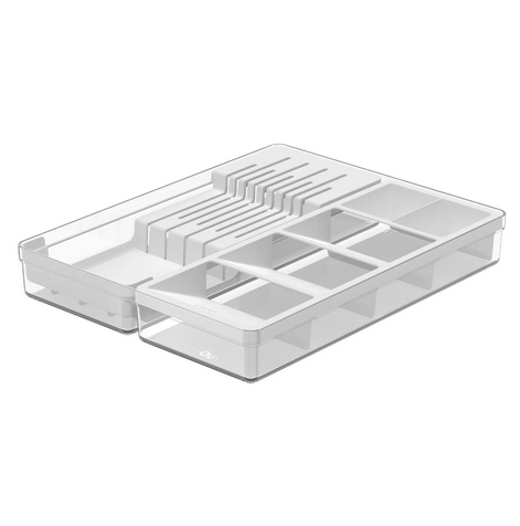 Organizador de Facas e Talheres Clear Branco (ref.OGC2100BCF)