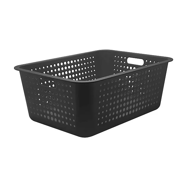Cesta Organizadora Maxi 40 Litros Preto 56 x 41 x 22 cm (ref.CO460)