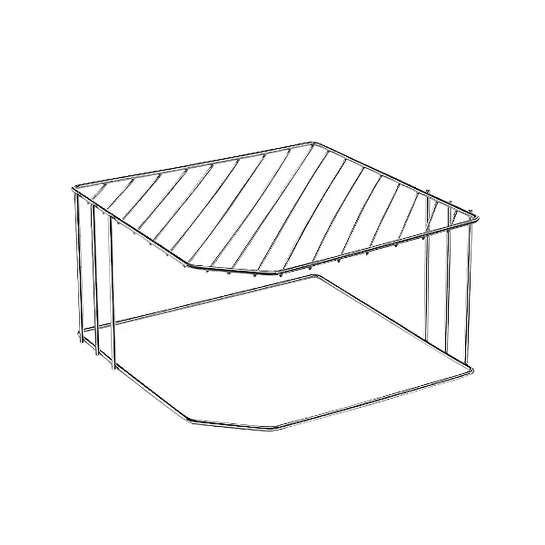 Prateleira/Cantoneira Cromado Linha Organiza (ref.1857A)