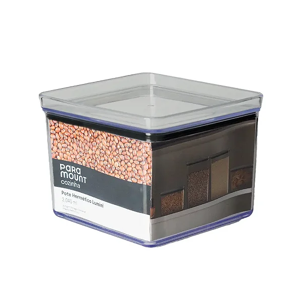 Pote Hermético Quadrado Lumini 3.040 mL (ref.4646)