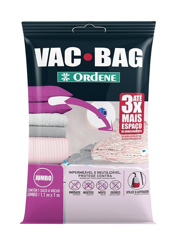 Vac Bag 110 x 100cm Saco Plástico Jumbo Armazenamento (ref.55800)