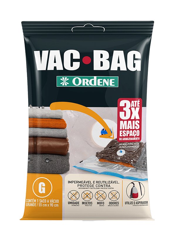 Vac Bag 55 x 90cm Saco Plástico Grande Armazenamento (ref.55400)