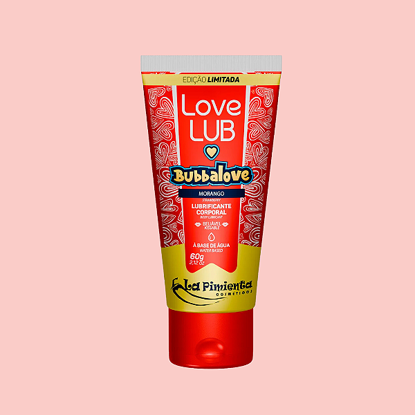 LUBRIFICANTE COMESTÍVEL LOVE LUB BUBBALOVE MORANGO