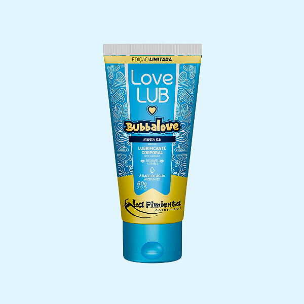 LUBRIFICANTE COMESTÍVEL LOVE LUB BUBBALOVE MENTA ICE - 60G