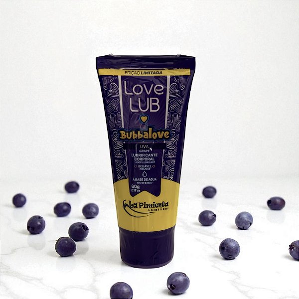 LUBRIFICANTE COMESTÍVEL LOVE LUB BUBBALOVE UVA - 60G