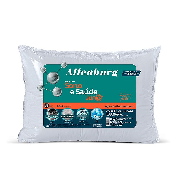 Travesseiro Infantil Sono e Saúde Junior 45x65cm Altenburg