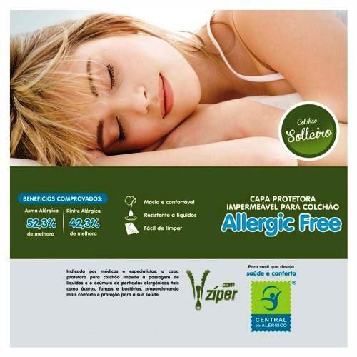 Capa de Colchão Solteiro Padrão Allergic Free