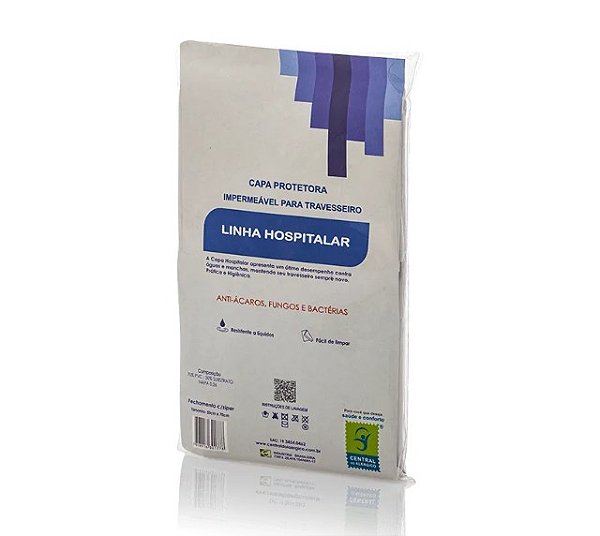 Capa Impermeável de Travesseiro Napa Hospitalar - Allergic Free