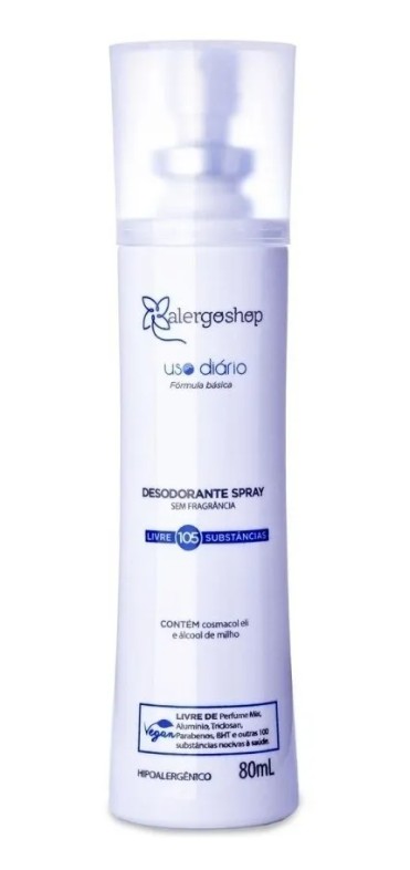 Desodorante Spray sem Fragrância Hipoalergênico Alergoshop