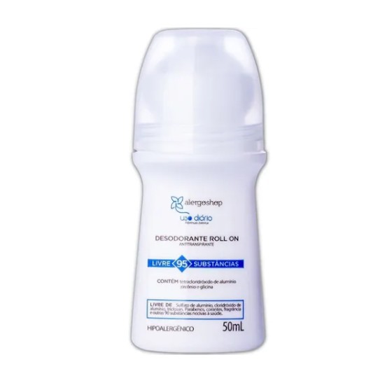 Desodorante Antitranspirante Roll-On Hipoalergênico Uso Diário Alergoshop