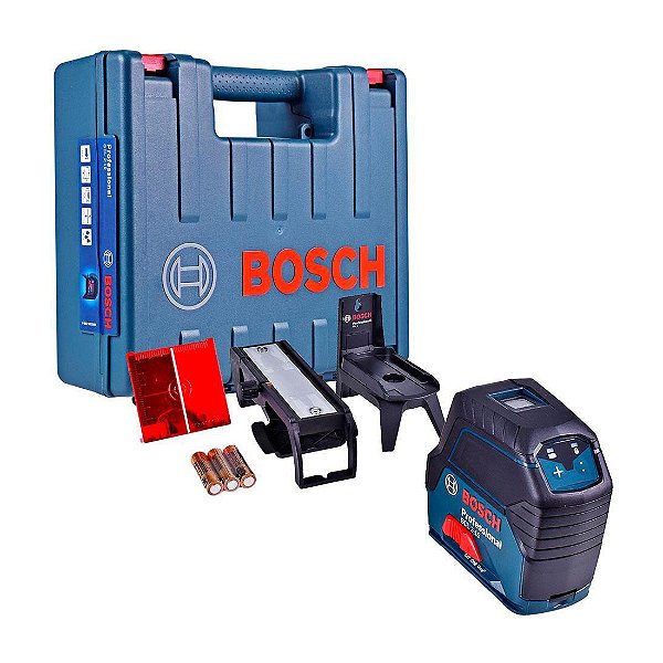 Nivel Láser Bosch GLL 2-15 G + Soporte LB10 + Gancho + Estuche