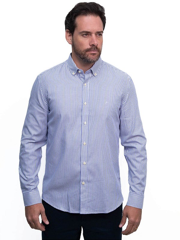 Camisa Manga Longa Regular Button Down Class Branco Aramis