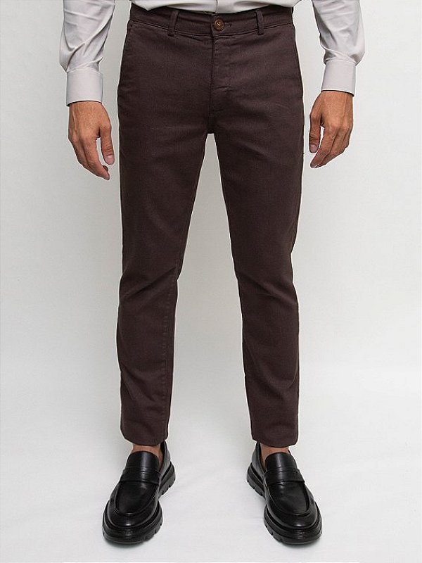 Calça Sarja Squash Bolso Faca Café Ville de France