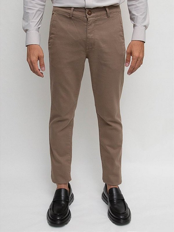 Calça Sarja Squash Bolso Faca Khaki Ville de France