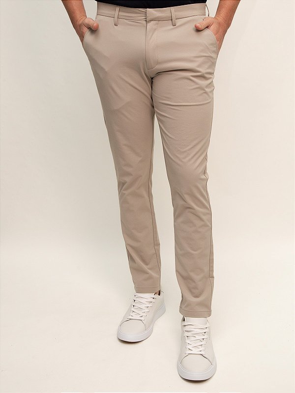Calça Soft Slim Areia Ville de France