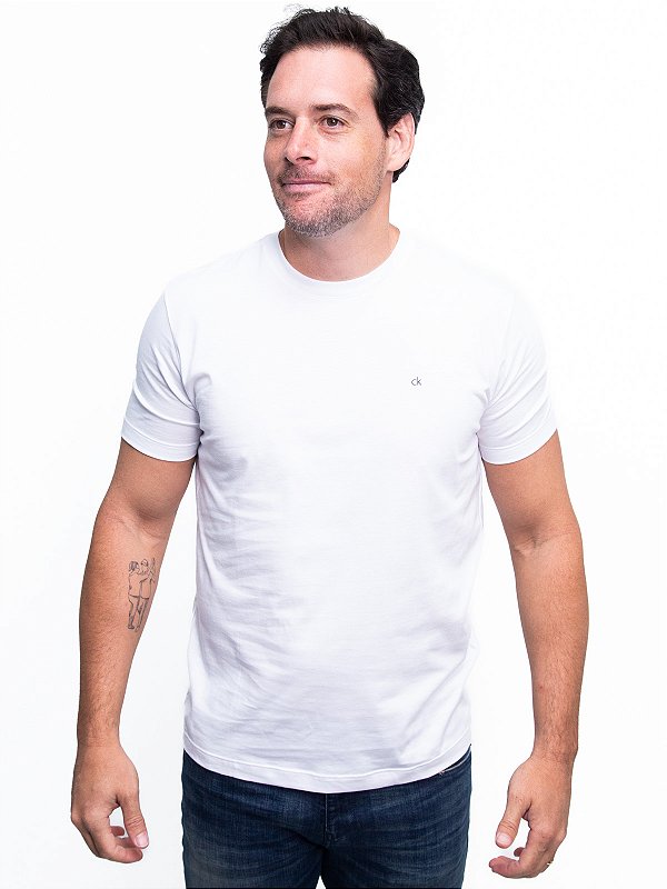 Camiseta Básica Branco Calvin Klein