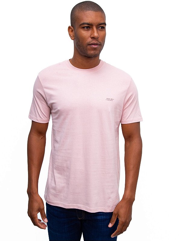 Camiseta Estampa Barcode Rosa Seco Aramis