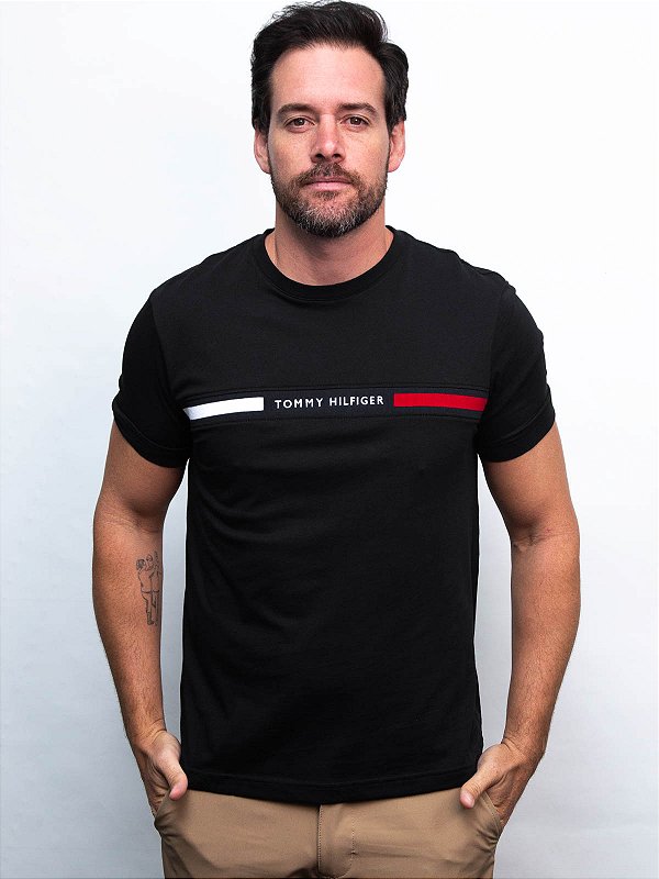 Camiseta Estampada Black Tommy Hilfiger