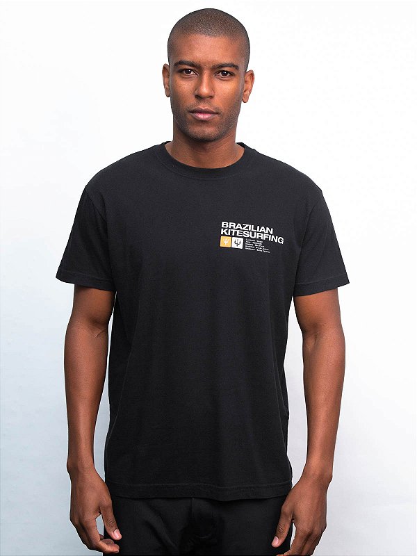 T-Shirt Brazilian Kitesurfing Preto Osklen