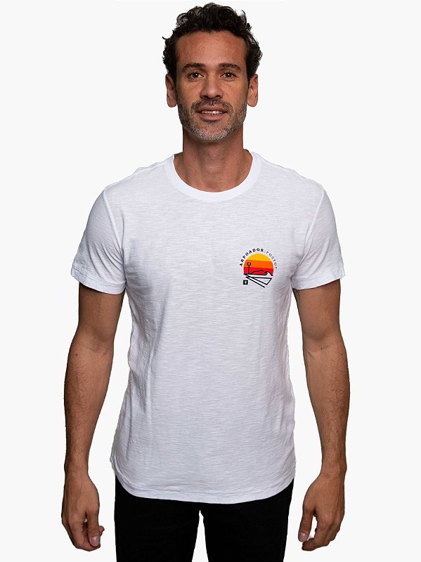 T-Shirt Rough Posto 7 Branco Osklen