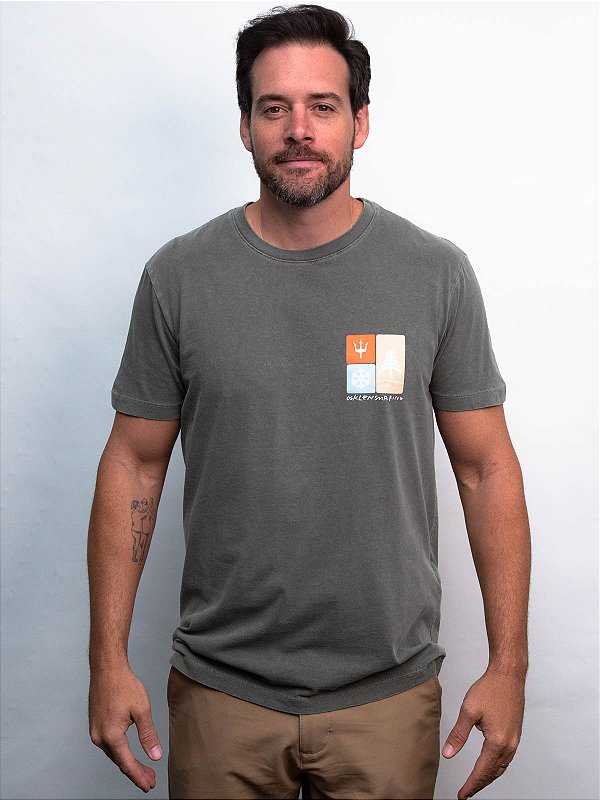 T-Shirt Snow Icons Verde Leaf Osklen