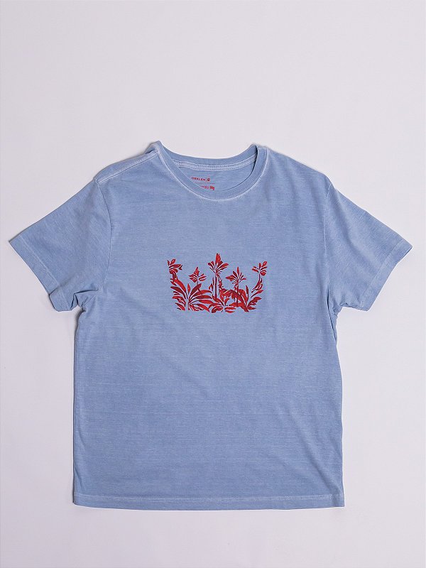 T-Shirt Stone Lazuli Crown Azul Claro Osklen