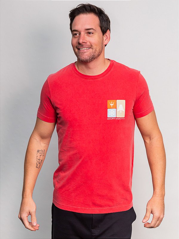 T-Shirt Snow Icons Vermelho Osklen