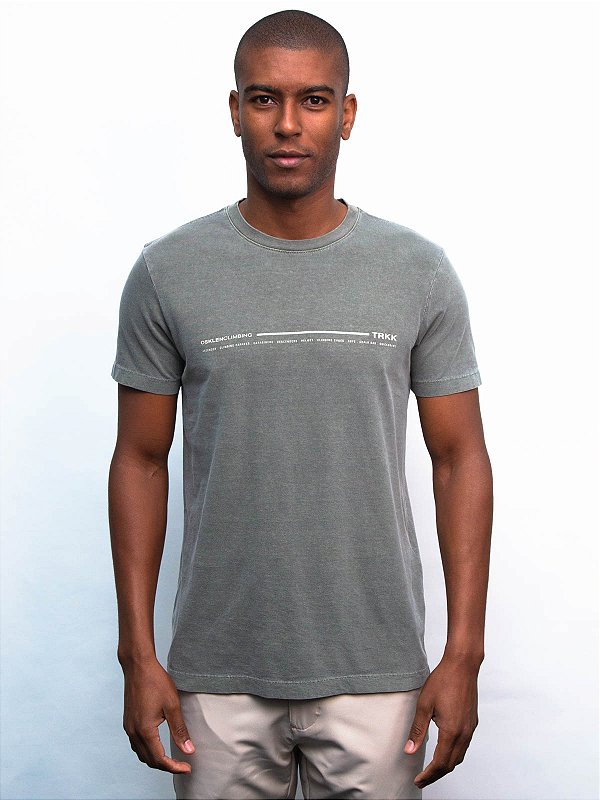 T-Shirt Stone Climbing Verde Leaf Osklen