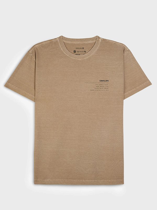 T-Shirt Stone Info Label Palha Osklen